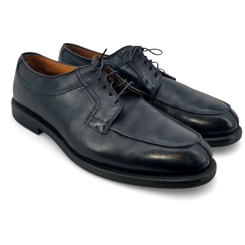 Allen Edmonds Stockbridge Split Toe Derby Shoes Black Leather Mens 10 D‎ USA
